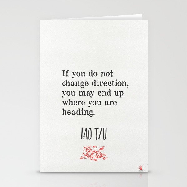 Chinese philosopher Lao Tzu quotes Stationery Cards