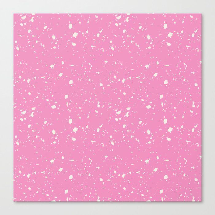Pink Terrazzo Seamless Pattern Canvas Print