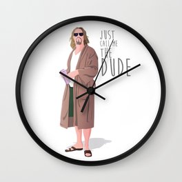 the dude, the big lebowski Wall Clock | Retro, Bathrobe, Money, Tv, Movie, Illustration, Thebiglebowski, Drawing, Milk, Lazy 