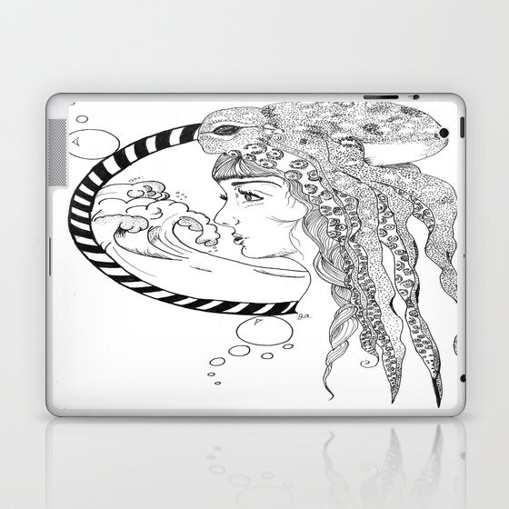 Octopus Woman Laptop & iPad Skin