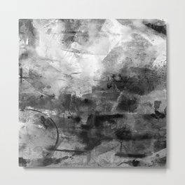 Dream Encounters No.12F by Kathy Morton Stanion Metal Print | Contemporary, White, Black And White, Acrylic, Abstract, Grays, Painting, Oil, Modern, Ink 