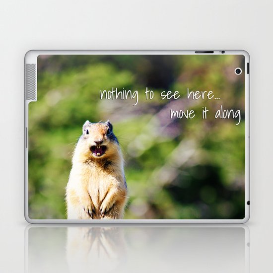 Angry Squirrel Has A Friend Laptop & iPad Skin