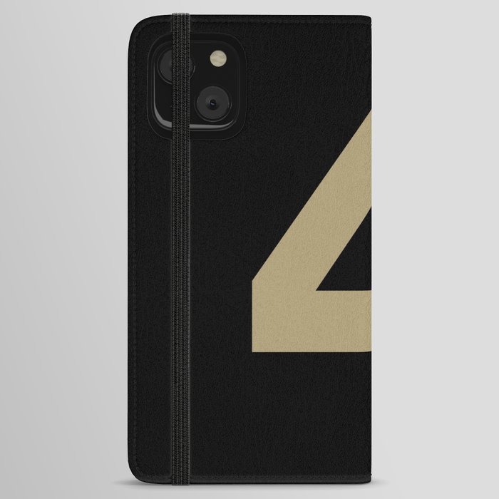 Number 4 (Sand & Black) iPhone Wallet Case