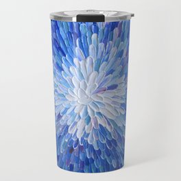 Electric blue, ultramarine, petals, flower - Abstract #26 Travel Mug