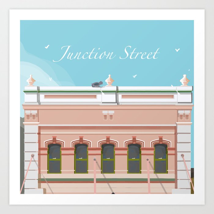 Junction Street Art Deco façade  Art Print