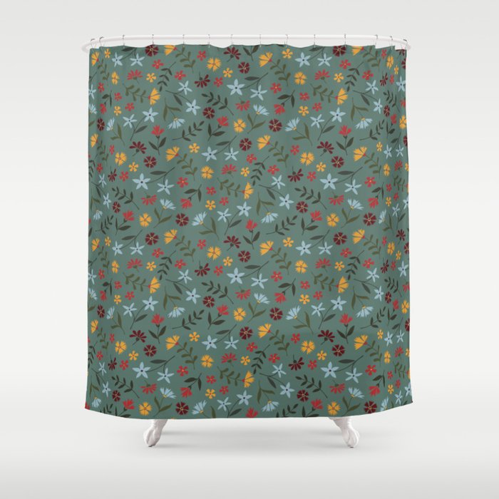 Fall Blooms Shower Curtain