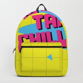 Take A Chill Pill Funny 80s Vintage Retro Gifts Backpack | Popculture, Nostalgia, 80Sparty, Nostalgic, Geraud, Relax, Popart, 80S, Party, College 