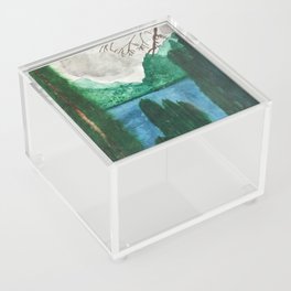 Pines and Mountain Lake Acrylic Box