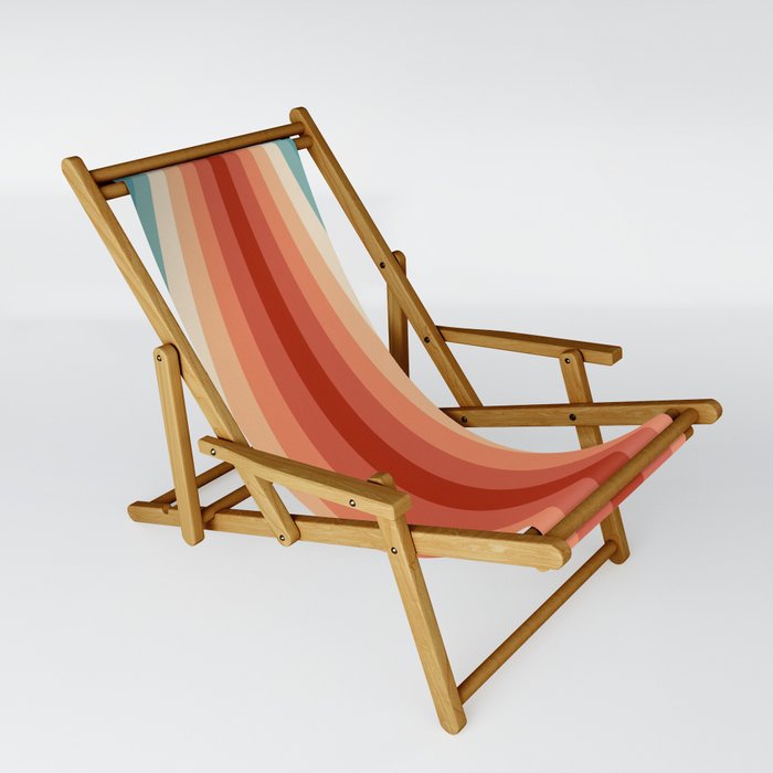 Colorful retro stripes design Sling Chair
