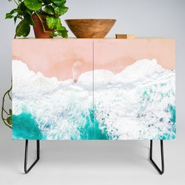 Ocean Waves meeting the Sand Credenza