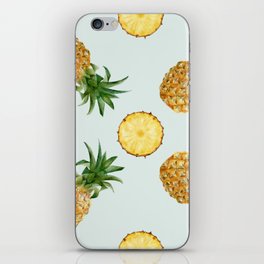 Trendy Summer Pattern with Pineapples iPhone Skin