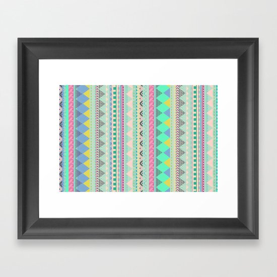 PASTEL AZTEC Framed Art Print