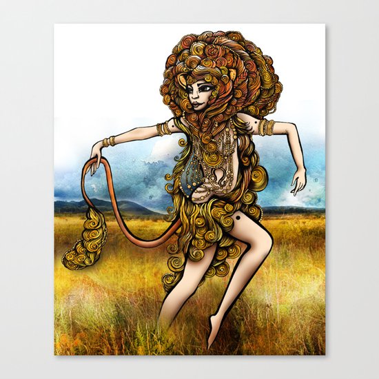 Astrology Illustration Series-Leo Canvas Print