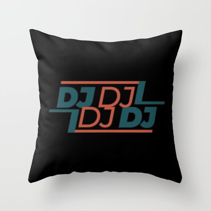 Love Music Dj Word Art Design For Men Women Kids Music Dj Lover Gift Idea Throw Pillow