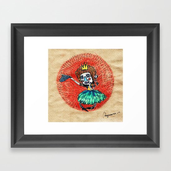 Ugly princess is looking for love Framed Art Print