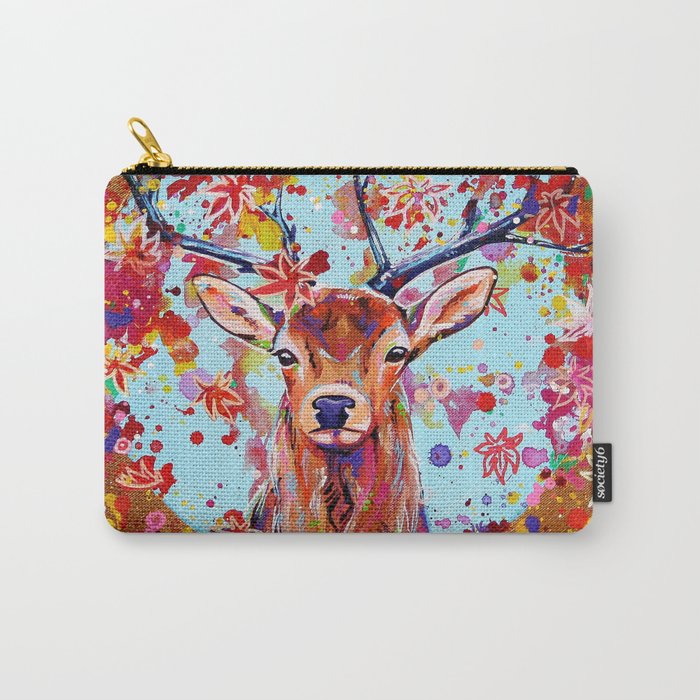 Autumn Herald - Deer Stag Fantasy Painting Carry-All Pouch