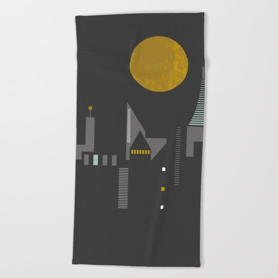 City scape Beach Towel