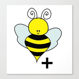 Bee Positive Canvas Print