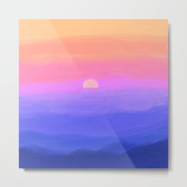 The most amazing sunset Metal Print | Cloudscape, Sky, Nature, Blue, Purple, Dustk, Sunrise, Sun, Watercolorlandscape, Landscape 