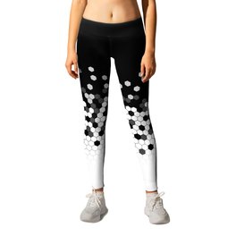 Flat Tech Camouflage Black and White Leggings | Camouflage, Modern, Mechanical, Scifi, Tech, Graphicdesign, Graphic Design, Vector, Computer, Lcd 