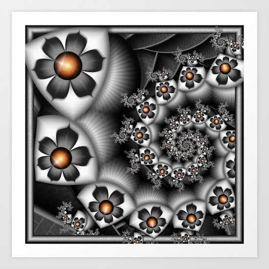 Orange Fan. Art Print