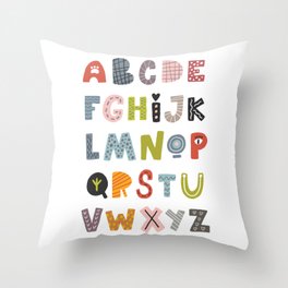 Decorative Alphabet Throw Pillow