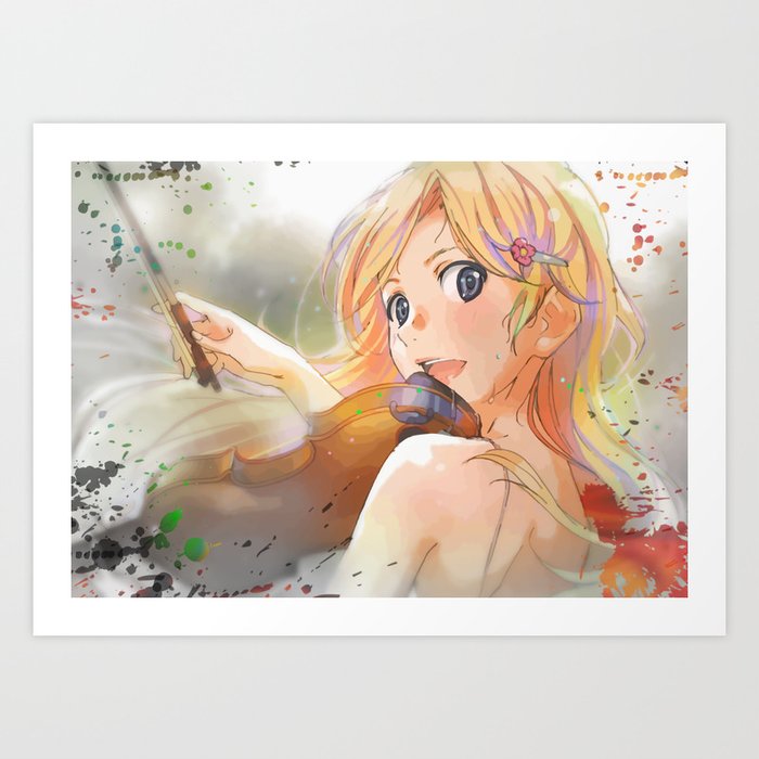 Shigatsu Wa Kimi No Uso Your Lie In April Art Print By Maxiposters Society6