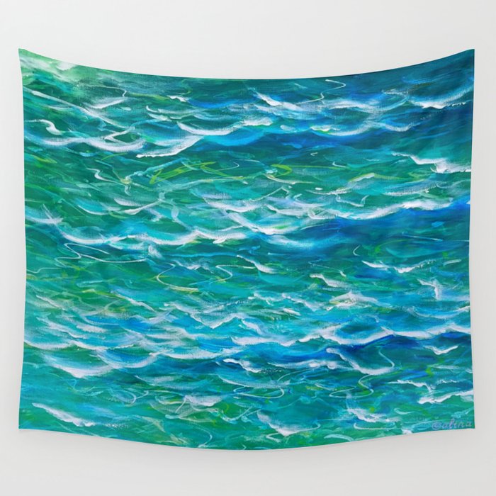 Ocean Waves Etude Wall Tapestry