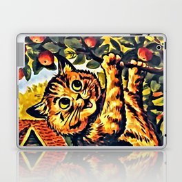 Cat Picking Apples - Louis Wain Cats Laptop Skin
