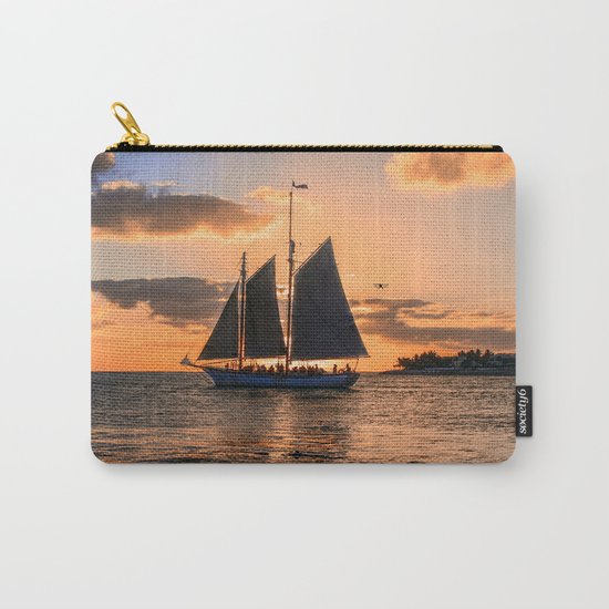 Sunset Sail and Plane Carry-All Pouch