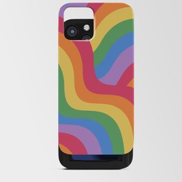 PRIDE Flag Rainbow Retro Swirls III iPhone Card Case