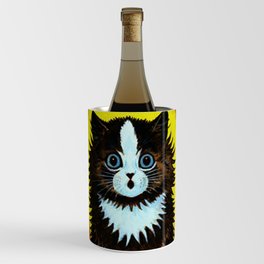 Louis Wain Cats "Psychedelic Rainbow Cat" Wine Chiller