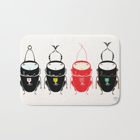 Red cricket Bath Mat