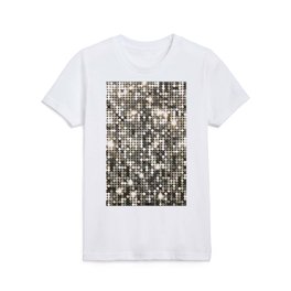 Silver Metallic Glitter sequins Kids T Shirt