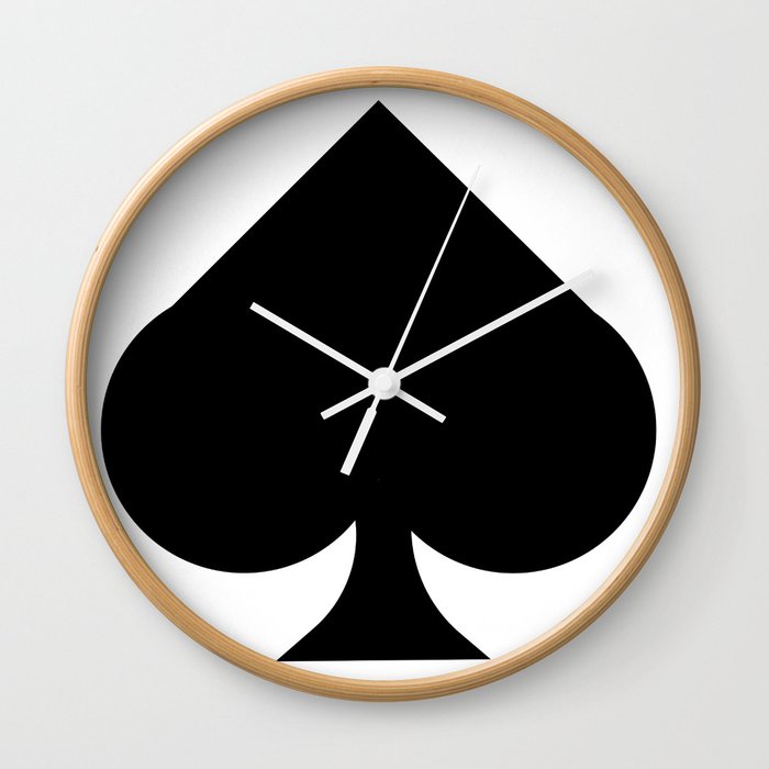 Spades (Card symbols) Wall Clock