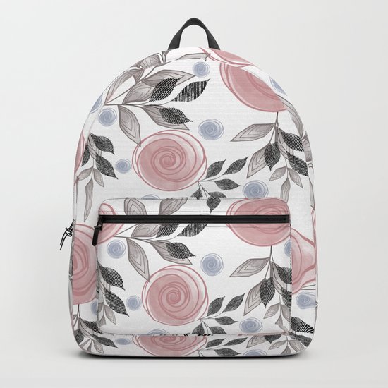 Delicate floral pattern. Backpack