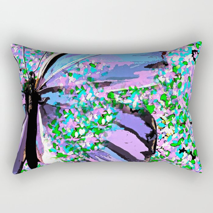 Butterfly Painterly Rectangular Pillow