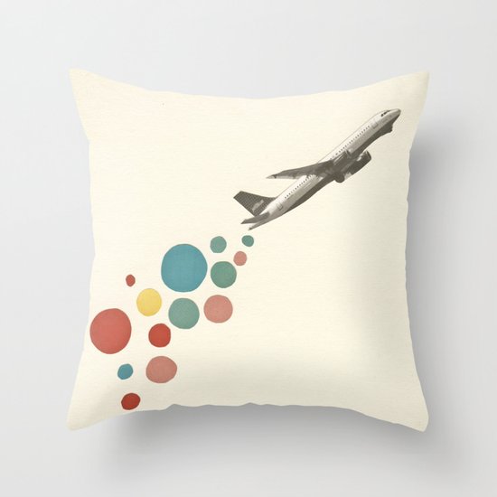 Leaving on a Jet Plane Throw Pillow