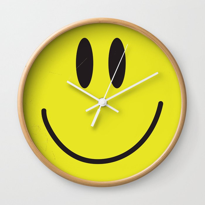 Acid house '91 vintage smiley face Wall Clock