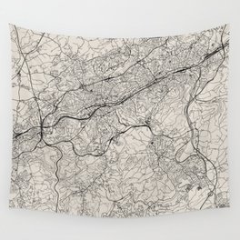 Wuppertal, Germany | City Map Design - Deutschland Wall Tapestry