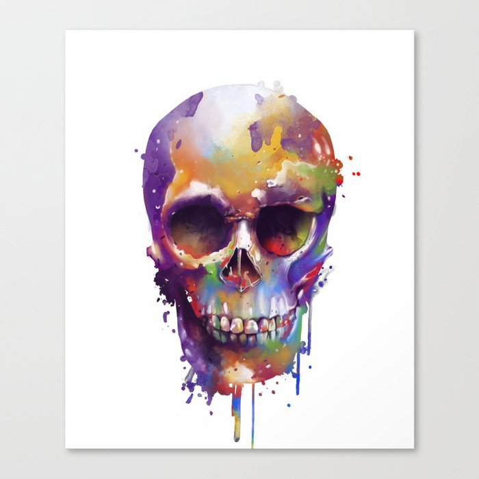 Colorful Skull Canvas Print By Bekimart Society6