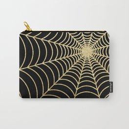 Spiderweb | Gold Glitter Carry-All Pouch