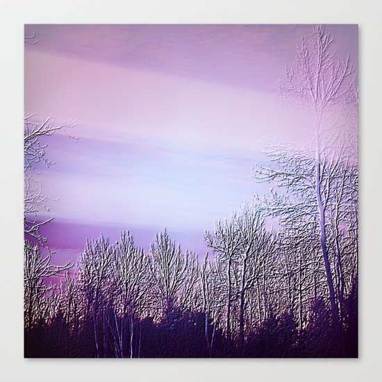 Lavender Dusk Landscape | Nadia Bonello Canvas Print