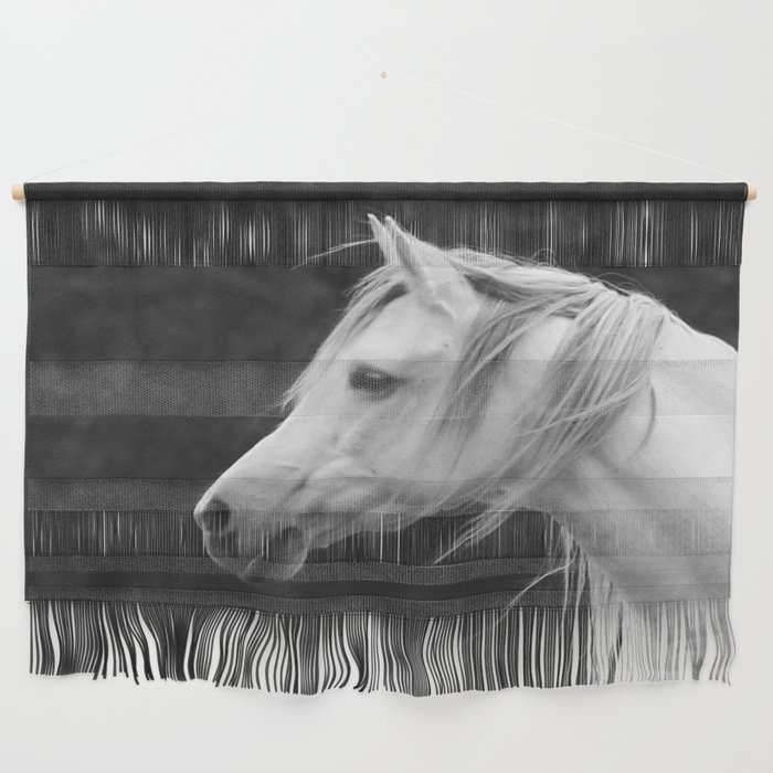Arabian horse in black and white Wall Hanging