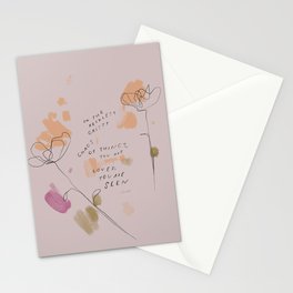 "In The Reckless Gritty Chaos Of Things, You Are Loved, You Are Seen." Stationery Card
