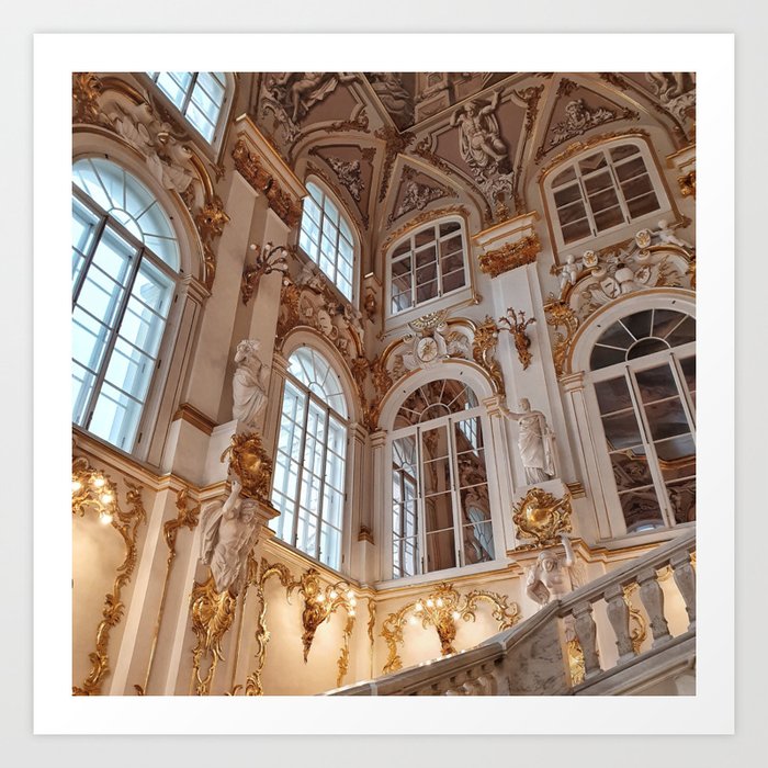 Russia Photography - State Hermitage Museum From The Inside Art Print