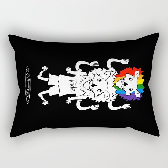 Gay Pride Lions Rectangular Pillow