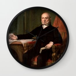President John Quincy Adams Painting Wall Clock