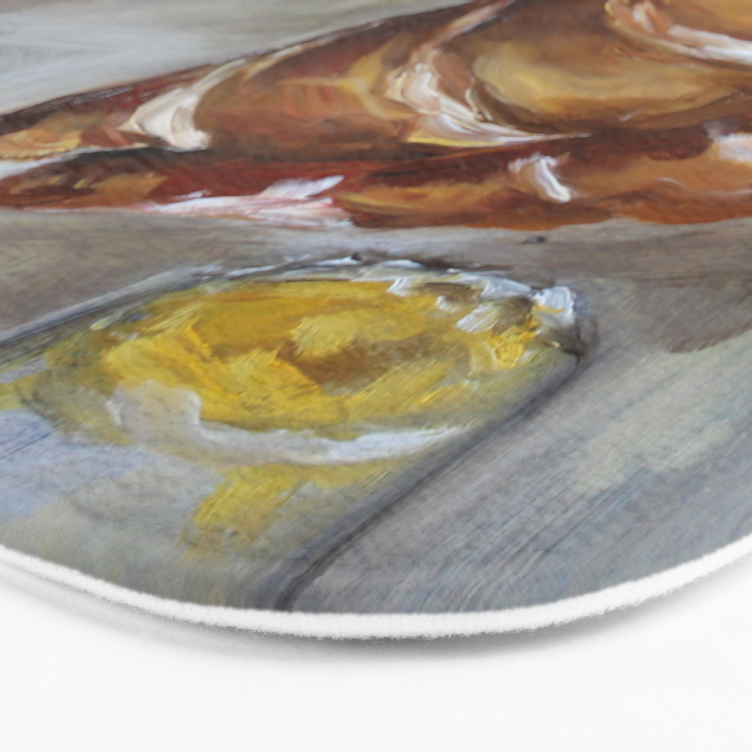 French Breakfast Coffee And Croissant Original Oil Painting