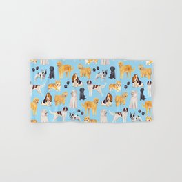 Dogs Pattern (Blue) Hand & Bath Towel